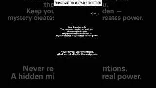 Never reveal your intentions.A hidden mind holds the real power.#48lawsofpower #darkpsychology#vita