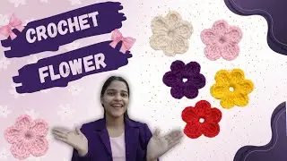 Easy Crochet Flower for Beginners 🌸Crochet Flower in 5 Minutes | Easy pattern |  