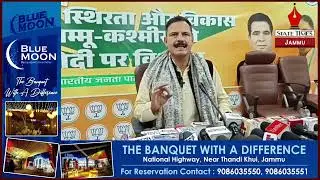 MLA Chenani Balwant Mankotia address Press Conference at BJP Headquarters Trikuta Nagar