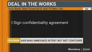 Axis Bank-Max Life Announce Intent But Not Contours