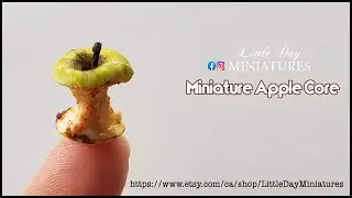 Miniature Rotting Apple Core - Polymer Clay Short