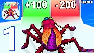 Insect Evolution Run Spider Evolution - Gameplay Walkthrough Part 1 Spider Run Merge Clash Game