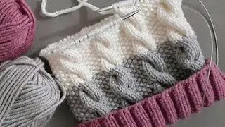 Cable Knitting Pattern | Easy Step-by-Step Tutorial for Beginners. For men's sweeters 