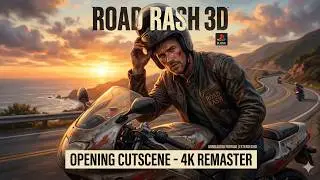 Road Rash 3D (PS1) Opening Cutscene AI Upscale 4K