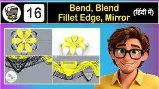 Rhino 3D Bend, Blend & Fillet Edge Command Explained | Rhino 8 Hindi Tutorial | 3D Modeling