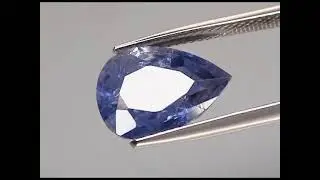3.86ct | Natural Purple-Blue | Burma Iolite | Pear Shape