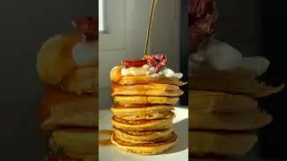 The BEST PUMPKIN PROTEIN PANCAKES!! #shorts