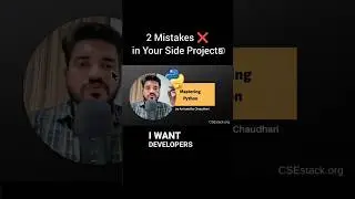 2 Mistakes in Your Side Project | Avoid at any cost 🙅