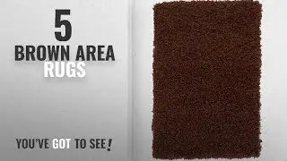 Top 10 Brown Area Rugs [2018 ]: Unique Loom Solid Shag Collection Chocolate Brown 2 x 3 Area Rug (2'
