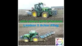 John Deere 6930 Premium mit 5 Schar Pflug von Lemken