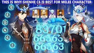 This is Why Shenhe C6 is Best for MELEE Character : Cryo Zhongli 5.4 Abyss 13M HP Showcase
