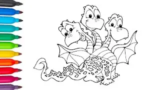 Дракоша Отважная Принцесса Нелла | Nella the Princess Knight Dragon | Cute Baby Dragon Coloring