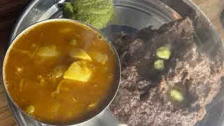 RAAGI BALLS and aalo matar ki Sabji with green chutney | Let’s eat with me SM