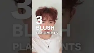 how can blush change your face ? here are 3 blush placements 🌷 #blushplacement #malemakeup #blush