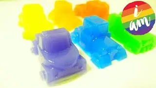 DIY How to make Colors Rainbow Car Jelly Pudding Gummy Learning Color Baby Education Toys for Kids