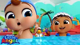 Healthy Habits at the Pool! 🏊‍♀️💧 | Splash-Time Safety and Fun ☀️ | Little Angel | Colors For Kids