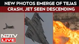 Tejash Crash News | New Photos Emerge Of Tejas Crash, Jet Seen Descending, Going Up In Flames
