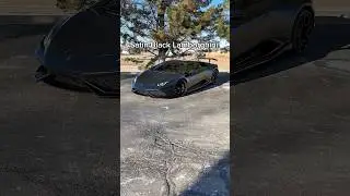 Satin Black Lamborghini Huracan Vinyl Wrap!