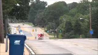 The Red Train,Chief,Fire cops,and Tractor Trailer HazMat respond to wreck in Delaware