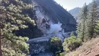 Caltrans to blast debris slide in Feather River Canyon