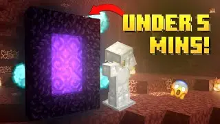 Can I reach the nether under 5 mins ? ( I almost died ) | Minecraft pe