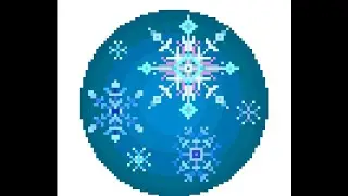 Pixel Art Daily Painting i colored ice-shaped bush ❄️ # 349