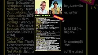 Paul Hogan |Paul Hogan bio #shorts #celebritybio
