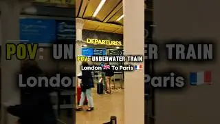POV: London to Paris Underwater Train. #exploringakstyle #travel #londontoparis #pov #train #shorts