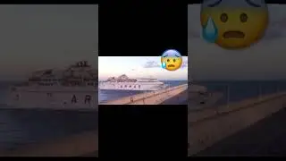 Boat / ship can't stop in time crash #crash#boat#ship#cantstop #emergency #shorts #short #viral #wow