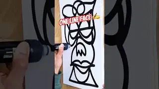 One line face ✍️💥💥 #onelineart #lineart #drawingtutorial #shortsart #speedart #arttutorial #arttips
