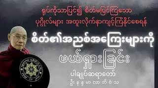 စိတ်၏အညစ်အကြေးများကိုဖယ်ရှားခြင်း #ပါချုပ်ဆရာတော် @thandithukha #တရားတော် #တရားတော်များ #တရား