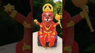 Diy Clay Mahavatar Narsimha idol 🙏 #shorts #short
