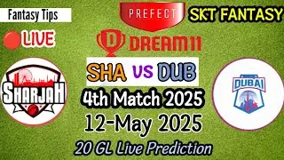 SHA vs DUB Dream11, 4th Match, Sharjah vs Dubai, 10 . Emirates DT10