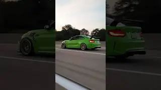Our Gelbgr&uuml;n Green F87 M2 stretching its legs 🏎️ 💨 #indstyle #f87m2 #bmw