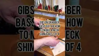 How to make a Neck Shim Vintage Gibson Grabber Bass Guitar#shorts  #bass #gibson #luthier #skills