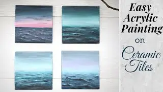 Easy Acrylic Painting on Ceramic Tiles/Home Decor