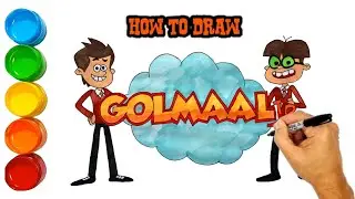 Golmaal junior cartoon drawing | Gopal and laxman Drawing from Golmaal Jr.