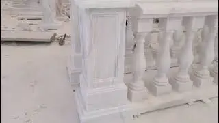white marble railing