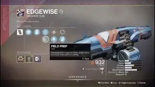 Destiny 2 Shadowkeep  Edgewise vanguard pinnacle weapon gameplay ps4 pro 1080p