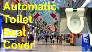 How Chicago O'Hare Airport restroom gets CLEAN TOILET SEAT cover FUNNY