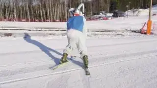 Wernerin hiihtokoulu: 3. Jarrutus ja aurak&auml;&auml;nn&ouml;s