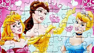 PUZZLE Disney PRINCESS Rompecabezas de Cenicienta Blancanieves Aurora Puzzle Video for Kids