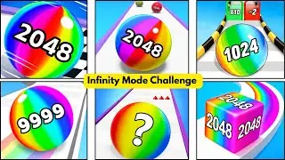 Ball Run 2048, Jelly Run, Infinity Mode Challenge | Satisfying Ball Games Hub LIVE 🔴 24/7