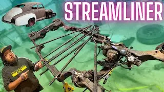 Подготовка рамы G-Body для растяжки Pontiac Streamliner 1946 года