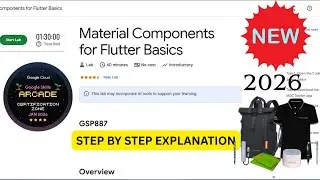 [NEW 2026] Material Components for Flutter Basics | Google Arcade Certification Zone Jan | #GSP887