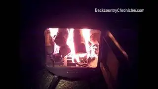 Wall Tent Wood Stove in Action