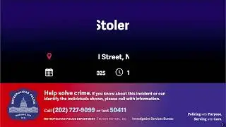 Person of Interest in Theft I, 200 b/o I St, NE, on September 13, 2025