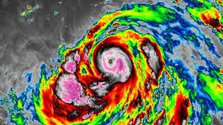 Infrared Satellite Animation of Super Typhoon Hagibis (2019)