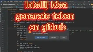 github  сгенерировать токен для intellij idea