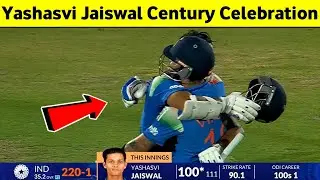 Yashasvi Jaiswal Century Celebration Today, Yashasvi Jaiswal Century Today, Ind vs  sa odi